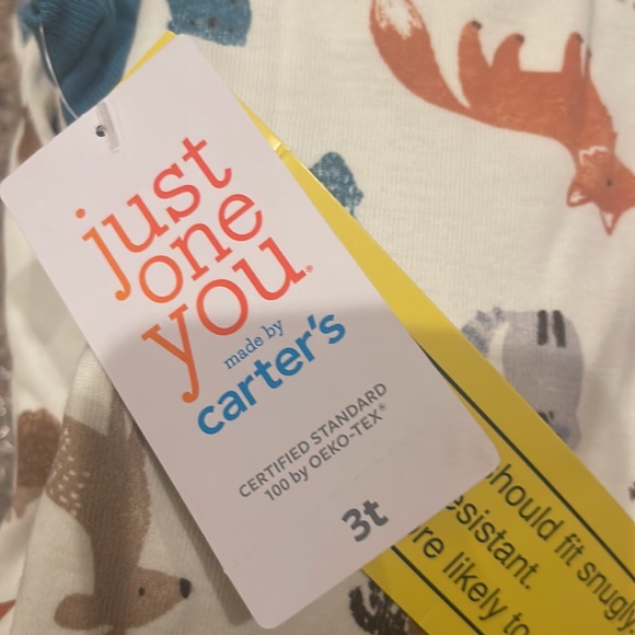 NWT Carters 4 Piece Set - Wildlife Forest Friends - 2 Tops & 2 pants =1 price - Picture 5 of 8